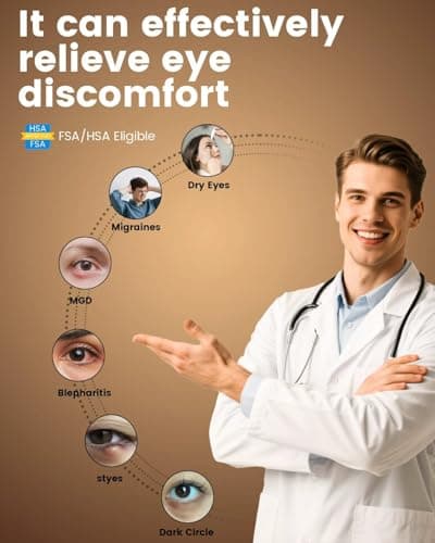 Anydance Heated Eye Mask - Cordless Eye Mask for Dry Eyes, Eye Relief, Improved Sleep, Timed Shutdown, 4 Temperature, Washable Eye Heating Pad for Travel, Removable for Cleaning - Black - Thumbnail 3