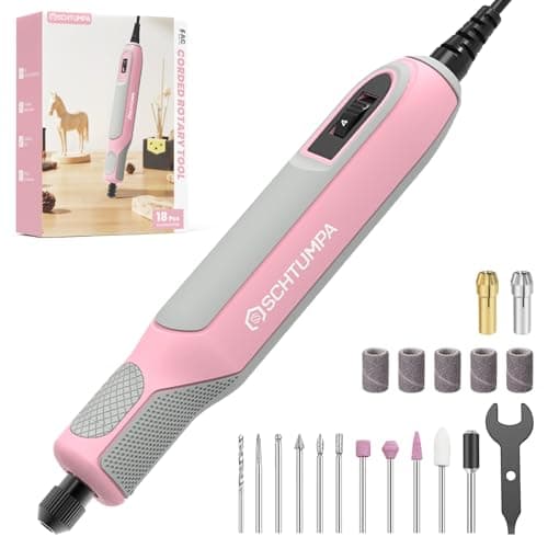 SCHTUMPA Rotary Tool Kit, Corded Rotary Tool, 4 Variable Speed, 10000-22000RPM, Lightweight, for Sanding, Engraving, Polishing, Grinding, Drilling, Carving, and Jewelry Making - Image 1