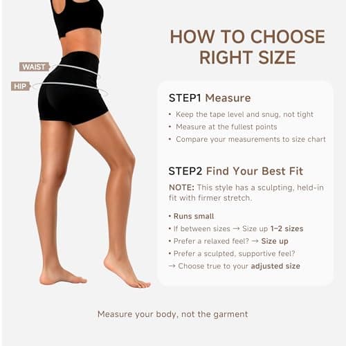 MXYMXY Women’s 6” High Waisted Biker Shorts — Sculpting Fit Tummy Control Workout Shorts Moisture-Wicking Athletic Running Shorts Black - Thumbnail 2