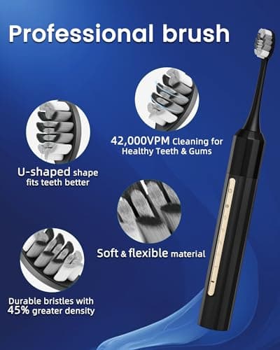 Lumivoid Water Flosser and Electric Toothbrush Combo,2-1 Oral Clean Kit, 5-Speed Sonic Electric Toothbrush & 4-Speed Portable Water Flosser to Clean Teeth and Protect Gum Health, IPX7 (Pink-Set) - Thumbnail 4