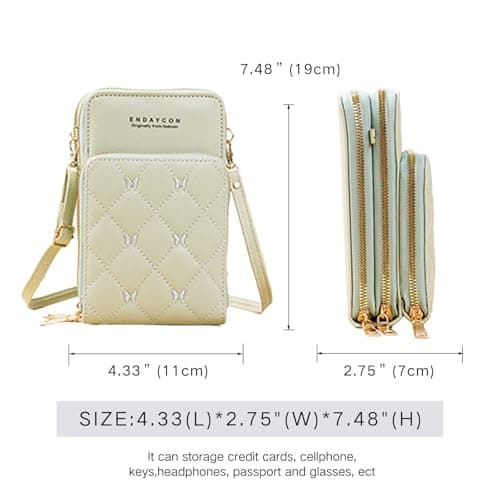 Endaycon Crossbody for Women, Trendy Small Phone Purse with Secure Card Slots, Lightweight Card wallet - Thumbnail 5