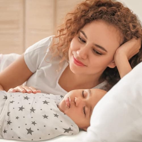 GLLQUEN BABY Newborn Swaddle Blankets for Baby Boy, 3 Pack Baby Swaddles 0-3 Months, Swaddling Sleep Sack, Infant Wrap Swaddle Sack, Elephant & Star & Stripe, Newborn Essentials - Thumbnail 4