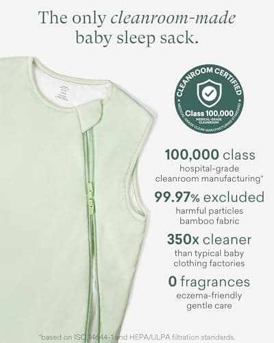 PurComfy Supersoft Sleep Sack 1.0 TOG, Premium Bamboo Viscose Baby Sleeping Bag, 2-Way Safe Zipper Sleep Sacks 6-15 Months (Midnight) - Thumbnail 4