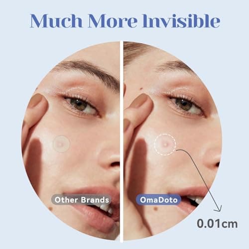 OmaDoto Invisible Pimple Patches for Face - （12mm | 72 Count | 6 Sheets） - Ultra-Thin Hydrocolloid Blemish Cover, Discreet Zit Stickers for Day & Night, Face Patches for Teens and Adults - Thumbnail 2