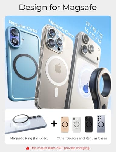 LISEN for MagSafe Car Mount, 2026 Magnetic Phone Holders for Car Air Vent Phone Mount [Ultra-Magnetic] Hands Free Cell Phone Holder Car Accessories Gifts for Men Women fit iPhone 17 16 15 14 13 12 Pro - Thumbnail 3