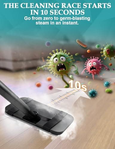 Powerful Steam Mop, 2500W Fast 10-Second Heat Up, 3 Temperature Settings, High-Pressure Steam Cleaning Machine with 19 Accessories for Floors, Kitchens, Bathrooms, and Cars - Thumbnail 3