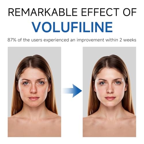 Volufiline Serum, Volufiline Under Eye Serum, Cosmetic Grade Ampoule for Skin Elasticity Improvement, Face & Body Fine Lines, Hydrating Texture, 10ml*2 - Thumbnail 3