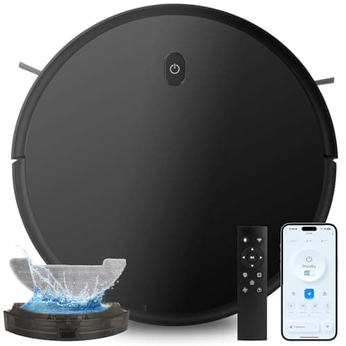 Livvi Robot Vacuum and Mop Combo - 3500pa 2 in 1 Robot Vacuum with WiFi/App/Voice, 120 min Runtime, Super Thin, Quiet, Self-Charging, for Hard Floors (G100) - Image 1