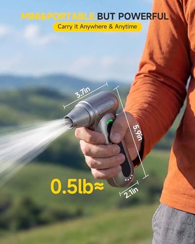 ZARIMI Electric Compressed Air Duster, 170000RPM High-Speed Cordless Air Blower with Rechargeable Battery for Keyboard, PC & Electronics Car Cleaning, Reusable Canned Air Alternative - Thumbnail 6