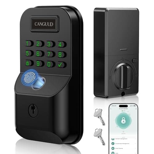 Fingerprint Keyless Entry Door Lock - Deadbolt Smart Locks for Front Door, Biometric Door Lock with Backlit Keypad, Electronic Digital Lock, Auto Lock, APP Control, Easy Installation - Image 1