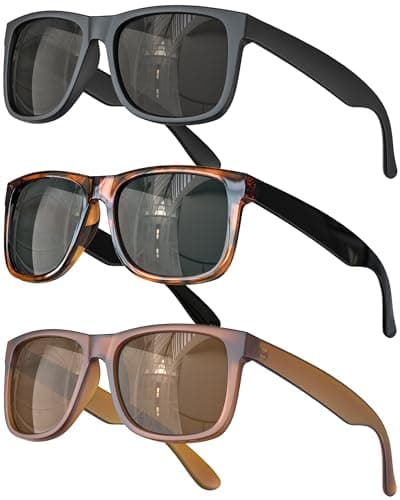 OUKEMAX Polarized Sunglasses for Women, 3 Pack UV400 Trendy Square Shades, Lightweight Stylish Eyewear for Driving & Travel - Image 1