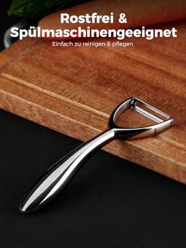 Vegetable Peeler Set, Ultra Sharp Stainless Steel Y Peeler & I Peeler for Potatoes, Fruits and Vegetables, Serrated Blade Kitchen Peeler with Ergonomic Handle - Thumbnail 3