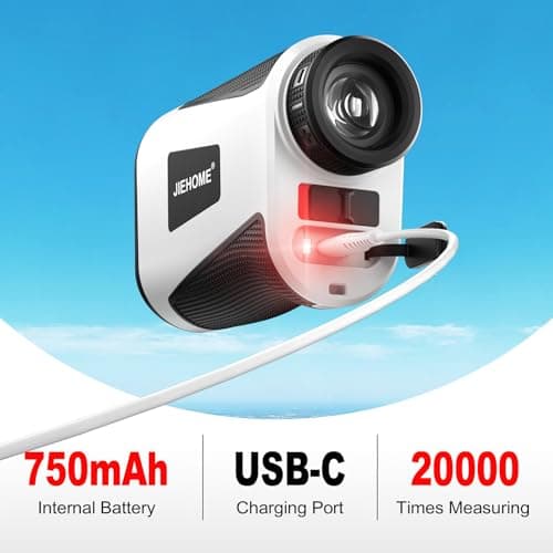 JIEHOME Golf Rangefinder with Slope & Magnetic, 7 Modes(Triangulation) Upgraded Laser Rangefinders, 1200 Yards, 7X Magnification, Range Finder for Golfing Hunting Golf Accessories for Men Women - Thumbnail 6