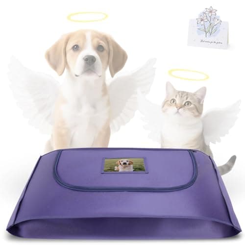 COSOWO Pet Burial Bag, Dignified Leak-Proof Deceased Pet Body Bag with Memorial Keepsake Card, XS–L for Rabbits, Kittens & Small Dogs, Navy, M - Image 1