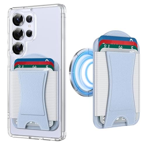 YWXTW 2026 Upgraded Magnetic Wallet for Samsung Galaxy S26/S25/S24 Series and iPhone 17/16/15/14/13/12 Models, 6 Cards Holder, Minimalist Slim Leather Magnet Wallet - Image 1