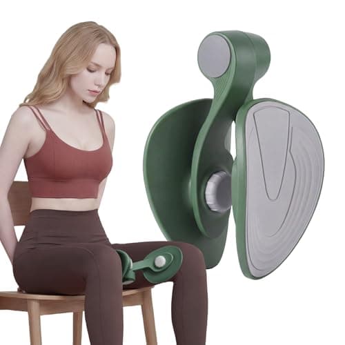 35lb Fixed-Resistance Inner Thigh Exerciser, Balanced Center-of-Gravity Hip & Leg Trainer for Women & Men, Easy-to-Use Lower Body & Pelvic Floor Workout Equipment for Home Gym (Dark Green) - Image 1