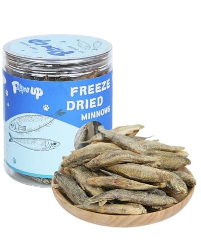 PAWUP Freeze Dried Minnows Dogs Treats – 100% Raw Single-Ingredient Pet Fish Snacks – Rich in Omega-3, Grain-Free – Healthy Training Rewards & Meal Toppers, 2.8 oz - Image 1