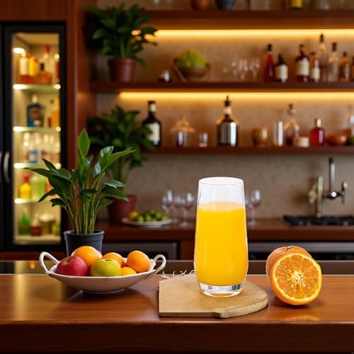 LmmNaoer Highball Glasses Set of 4 (18 Ounce), Lead-Free Crystal Tall Drinking Glasses for Water, Cocktail & Beverage - Thumbnail 5