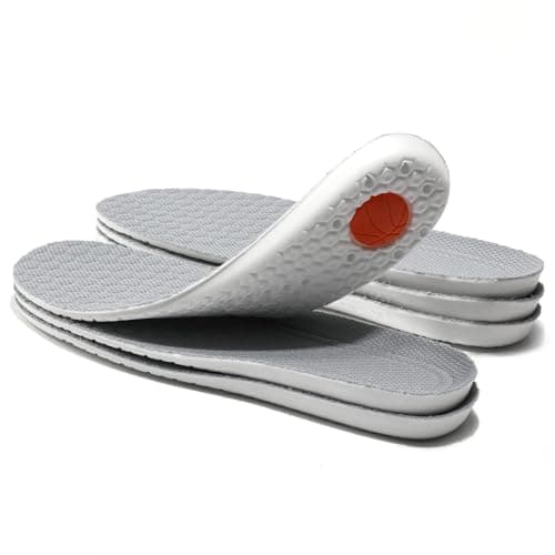 XINIFOOT 3 Pairs Premium Comfort Shoe Replacement Insole, Shock Absorption Elastic Cushion Inserts, Breathable Shoe Inner Soles for Women Gray - Image 1