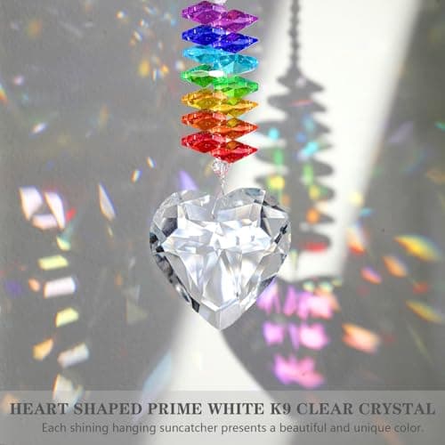 Dog Memorial Gifts, K9 Pet Memorial Crystal Suncatcher, Dog Loss Pet Passing Away Sympathy Remembrance Bereavement Gift (White-Heart) - Thumbnail 3