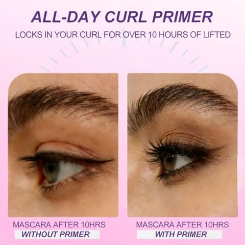 Filtotech Eyelash Primer Before Mascara, Long Lasting Mascara Primer for All-Day Curl Lock, Volume & Definition Lash, Clear Base for Any Shade Mascara - Thumbnail 2