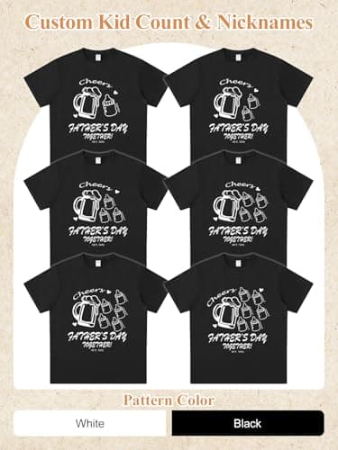 Custom4U Custom Dad T-Shirt with Kids Names Funny New Dad Shirt for Papa Gifts for Fathers Day Birthday Valentines Day - Thumbnail 4