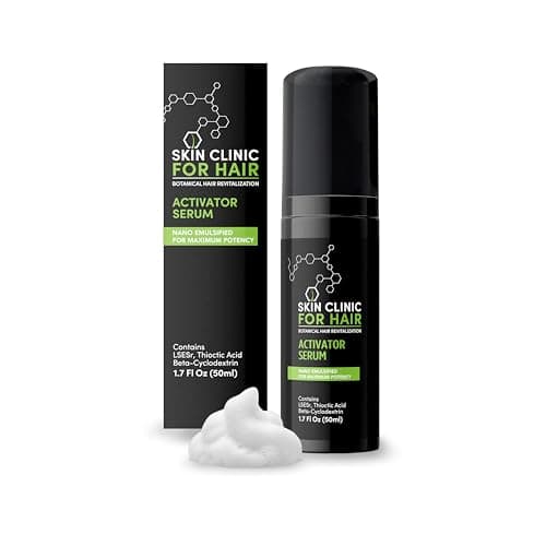 Botanical Hair Loss Foaming Serum for Thicker, Fuller Hair - Safe & Natural Formula with Saw Palmetto - Clinically-Proven for Men & Women to Improve Hair Density - By Skin Clinic for Hair - USA Made - Image 1
