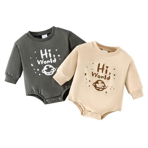 ChuYuKu Baby Boy Clothes Fall Winter 2Pcs Set Long Sleeve Newborn Onesies Sweatshirt Infant Outfits Gift 0-12M - Image 1