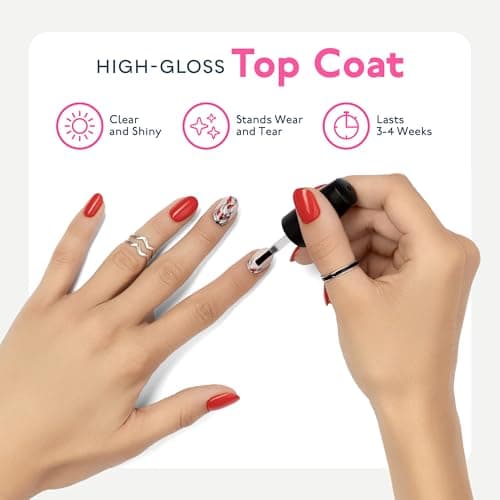 SUNUV Gel Nail Polish Kit with UV Light, 23 Pcs Gel Nail Kit Four Season, 12 Colors Polish Set with Base Glossy Top Coat, Manicure Tools Home Salon Gift for Women Teens Girls, Starter Kit - Thumbnail 6