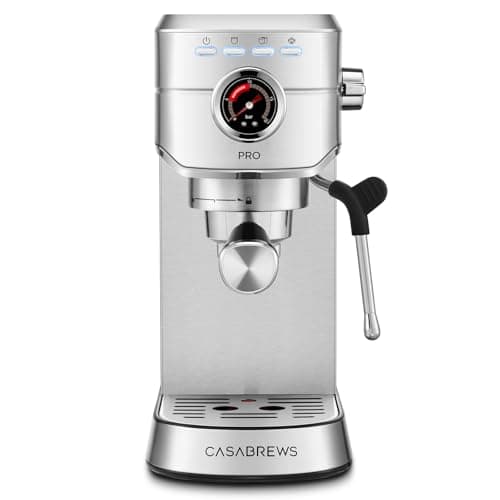 CASABREWS 5418 PRO Espresso Machine 20 Bar, Upgraded Espresso Maker with Powerful Steam Milk Frother, Stainless Steel Coffee Machine with Fast Heating System for Cappuccino, Latte, Silver - Image 1
