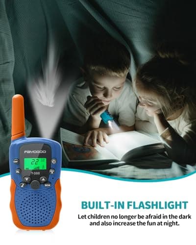 FAYOGOO Walkie Talkies for Kids Long Range 2 Miles, Rechargeable Kids Walkie Talkies 3 Pack with Flashlight, Toys Gifts for 3-12 Year Old Boys Girls, Christmas Birthday Gifts Ideas Present - Thumbnail 6