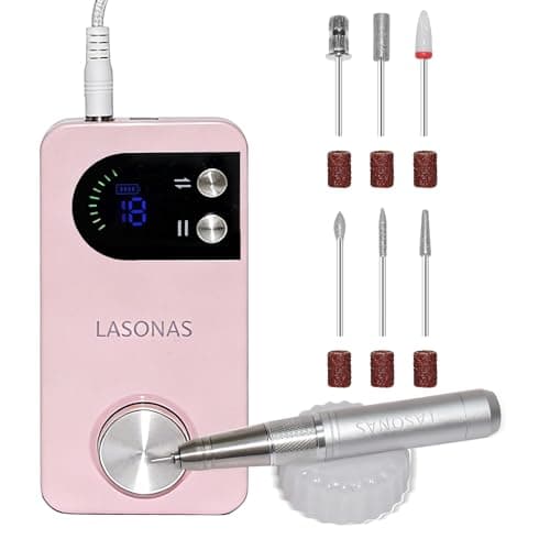Electric Nail Drill Machine Professional, 40000 RPM Cordless Nail File Low Noise, Portable Rechargeable Nail Drill with Bits Kit for Acrylic Gel Nails Manicure & Removal - Image 1