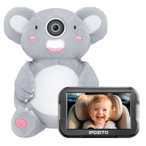 IPOZITO Baby Car Camera with 1080P HD Night Vision Koala Rear Facing Car Seat Camera to Easily Observe Your Baby’s Move for Kids Newborns Pets ACZ439