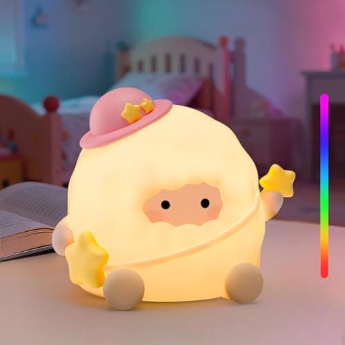 Baby Night Light, Touch Control Rechargeable Nursery Lamp with Dimmable Soft Light, Portable 3 Brightness Level and 7 Colors LED Nightlight for Kids Room, Breastfeeding, Sleep - Image 1