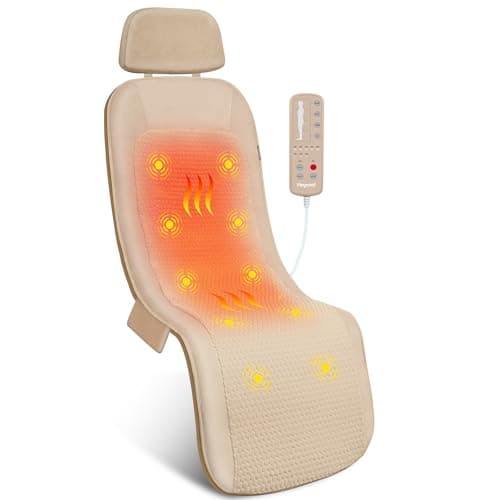 Heycool Massage Mat Full Body, Back Massager with Heat and Vibration, Massage Chair Pad, 10 Vibration Motors, 2 Heating Levels, Foldable, Gifts - Image 1