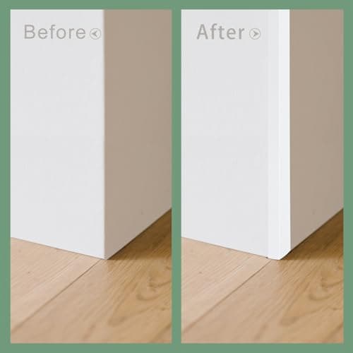 9Pcs 48" Wall Corner Protector,Pre-Cut Wall Corner Protector Guard Protection,Wood Grain Corner Trim for Door,Window Frames,Wooden Wall Edges(9Pcs-White) - Thumbnail 5