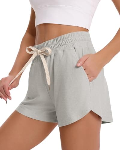 iceROSE Sweat Shorts for Women, Athletic Running Workout Drawstring Casual Lounge Loose Summer Shorts with Pockets - Image 1