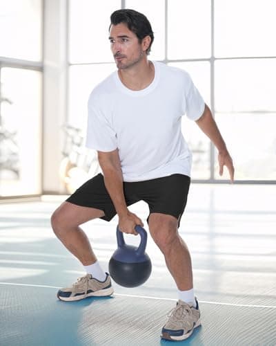 Lempue 2 Pack Mens Athletic Workout Shorts 7 Inch Quick Dry Gym Shorts with Pockets, Sports Tennis Running Shorts for Men - Thumbnail 3