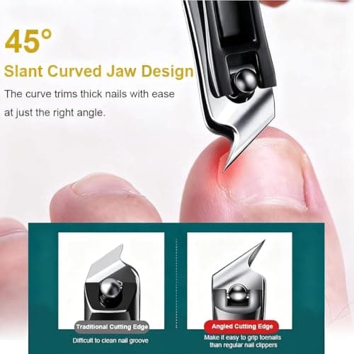 Electric Nail Clipper,2026 Improved Nail Clippers Set, Includes an Automatic 3-in-1 Nail Clippers,a Slanted Nail Clipper(for Ingrown Toenails&Fingernail) Ideal for Babies, Children, Adults and Seniors - Thumbnail 4