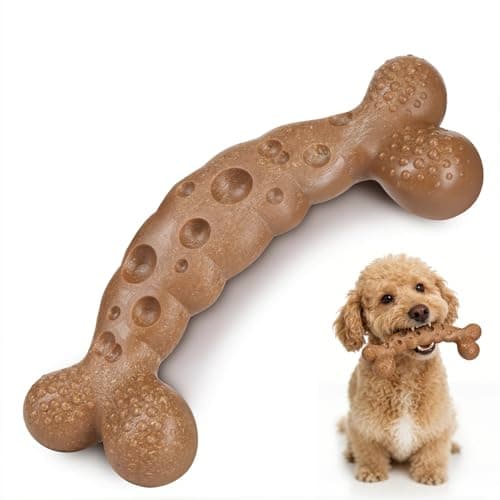 JoviQ Dog Bone Toy for Aggressive Chewers Tough Dog Chew Toys for Samll Breed to Keep Them Busy (Small-Under 20LBS, Bacon) - Image 1