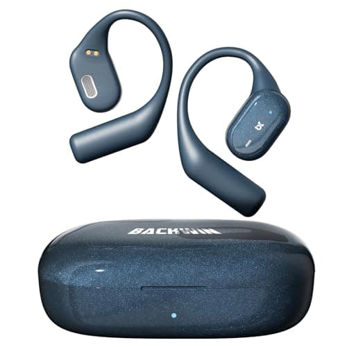 ATHONGL Open Ear Earbuds,Bluetooth 5.4 100H Playtime Stereo Wireless Earphones with Ultra-Comfort, Snug Fit Ergonomic Earhook for Sports/Fitness/Travel/Workouts (Blue) - Image 1