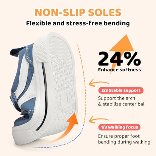 STQ KIDS Toddler Boy Shoes Wide Toe Box Shoes Lightweight Boy Sneakers Non-Slip Zero Drop Active Kids Walking Running Tennis Shoe Blue Toddler 9 - Thumbnail 5