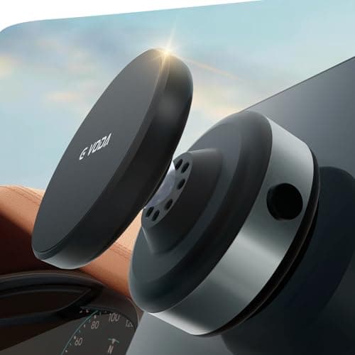 G VODA for Suction Phone Mount, 360° Electric Vacuum Magnetic Phone Holder,Only on Car/Gym/Mirror/Smooth Surface/Vlogging Travel,Content Creator Phone Holder Compatible with All Smartphones （Silver） - Image 1