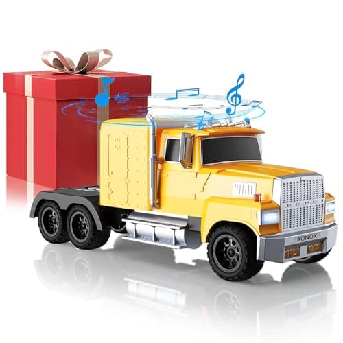 AONOX Cybertruck Bluetooth Speaker Toy, Mini Bluetooth Car Speaker with LED Lights, FM Radio, USB TF Card, TWS Stereo Sound, for Desk Gaming Outdoor, Gift for Boys Kids Car Lovers - Image 1