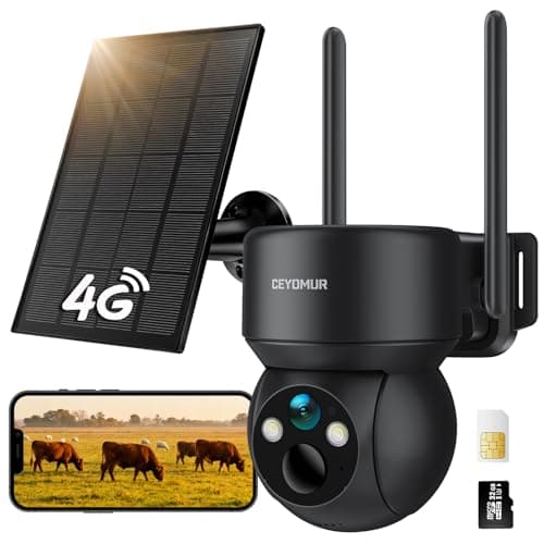 CEYOMUR Trail Camera, 4G LTE Cellular Trail Camera with Built-in SIM & 32GB TF Card, Game Camera with 2K Color Night Vision, 360° PTZ View, PIR Motion Activated, 2-Way Audio, IP66, No WiFi Needed - Image 1