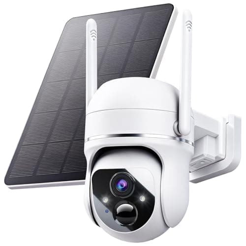 2026 Upgraded Solar & Battery WiFi Security Camera, 3MP PTZ Outdoor, 360°View, AI Detection, 2-Way Talk, Spotlight Siren, IP65, Cloud & SD Storage Up to 512GB (About 180-Day Storage SD Card Included) - Image 1