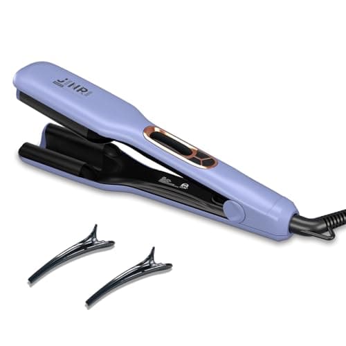 JINRI Hair Brush, Pumped-Up Volume, Hair Iron, Adjustable Temp, 360 ° Tail Rotation, Lasting Volume, for Short Or Thin Hair, Dual Voltage (100-240V), Volumizing Hair Iron, Purple, 1.25 inch - Image 1