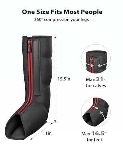 CINCOM Leg Massager with Heat and Compression for Circulation and Pain Relief Foot and Leg Massager Birthday Gifts for Women Men - Thumbnail 5