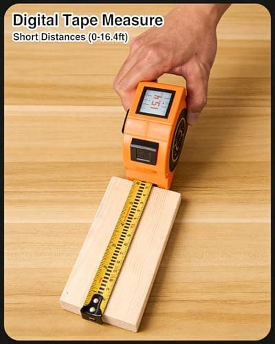 328Ft 3-in-1 Digital Laser Tape Measure Rechargeable Measuring Tool &16Ft Auto-Lock Tape Measure Movable Magnetic Hook with Area/Volume/Pythagorean, Ft/in/M/Ft+in for Construction;Woodworking;Home DIY - Thumbnail 4