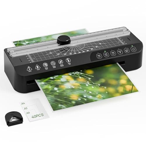 9-Inch Laminator Machine,Thermal Lamination with 40 Sheets, A4 Laminating Machine with ABS Jam-Release,Cold & Thermal,Built-in Paper Cutter & Corner Rounder aminator Kit for Home,Class,Office